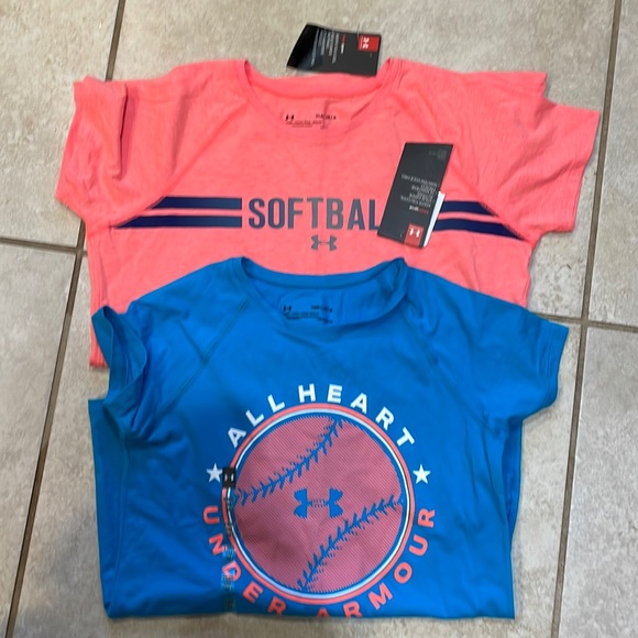 Under Armour Shirts & Tops Nwt Lot Of 2 Under Armour Softball